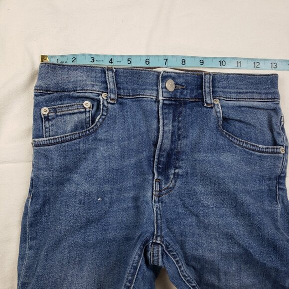 Reformation Jeans Medium Wash Blue Jeans Size 25 Stretch Denim Tapered Leg - Picture 12 of 14